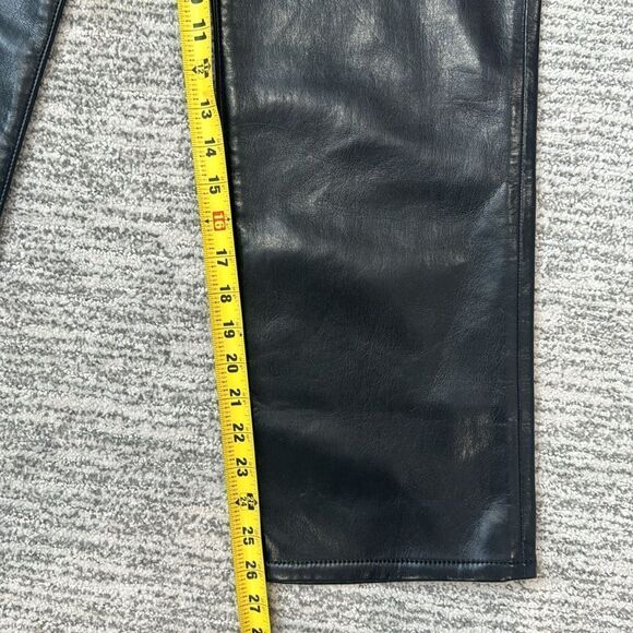 NWT FRAME Le Jane Crop Recycled Leather in Noir Revolve Size 27 - Picture 11 of 14